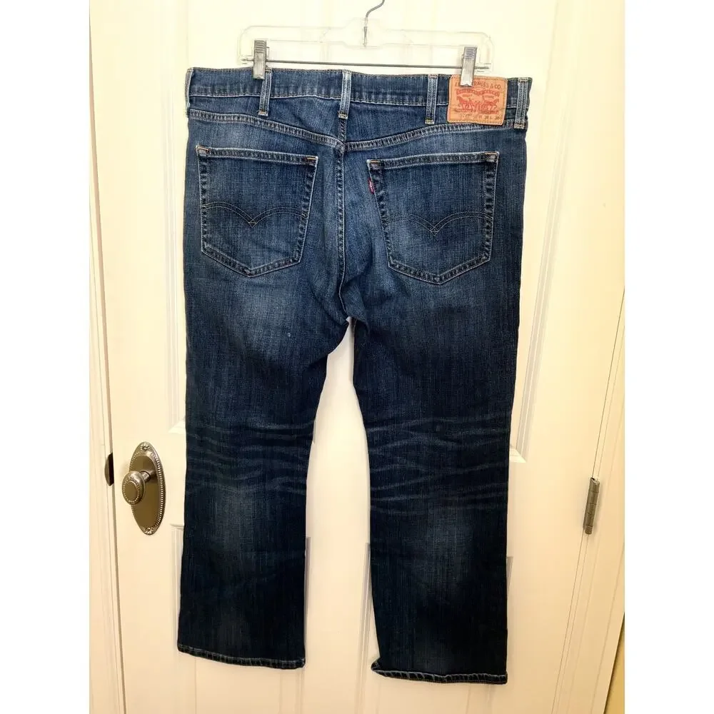 Levis Jeans Mens 38x30 Blue 527 Low Rise Boot Fit Casual Denim Workwear Bootcut